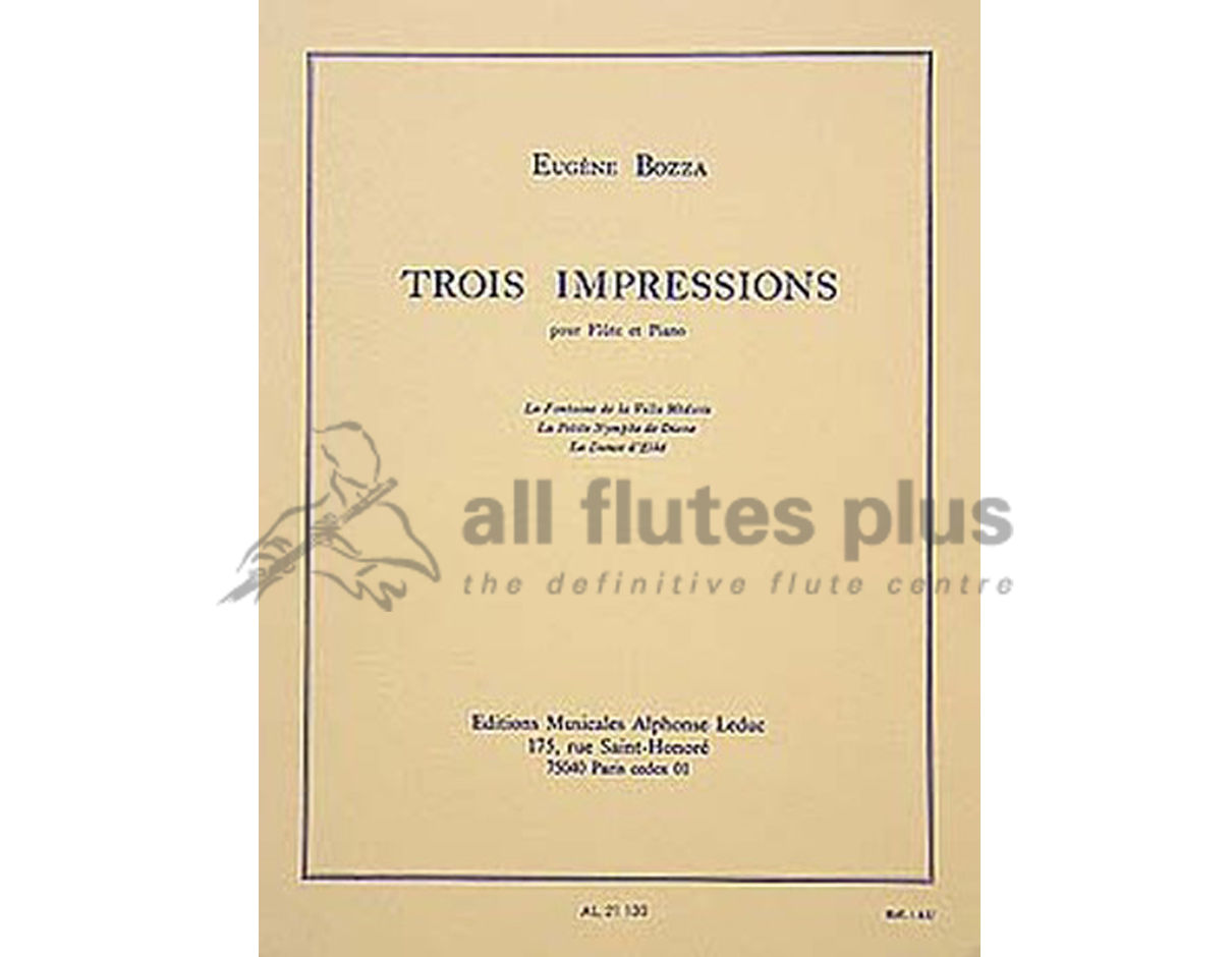 Bozza Trois Impressions-Flute and Piano
