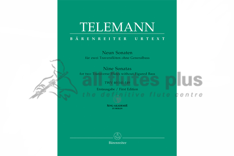 Telemann 9 Sonatas for Two Flutes without Figured Bass