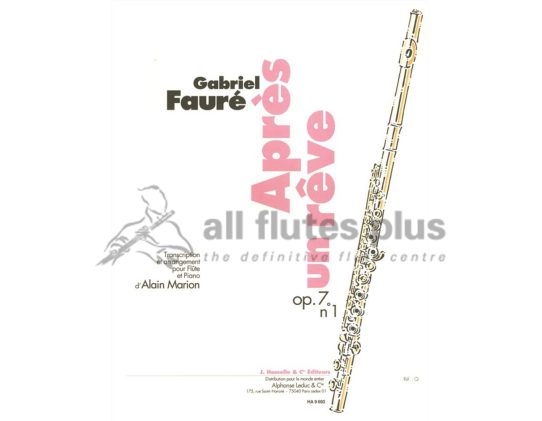 Faure Apres un Reve for Flute & Piano