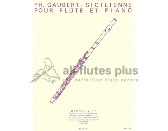 Gaubert Sicilienne-Flute and Piano-Heugel