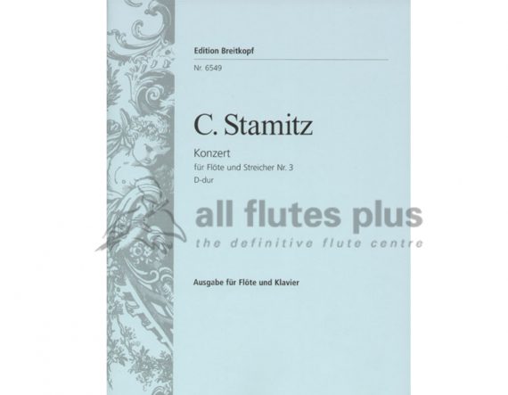 Stamitz Concerto in D Major for Flute and Piano-Breitkopf