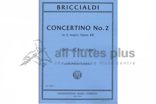 Briccialdi Concertino No 2 in G Major Op 48-Flute and Piano