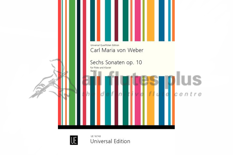 Weber Six Sonatas for Flute and Piano-Universal Edition