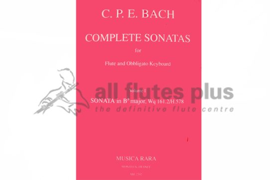 CPE Bach Complete Sonatas Volume 1 for Flute & Obbligato Keyboard