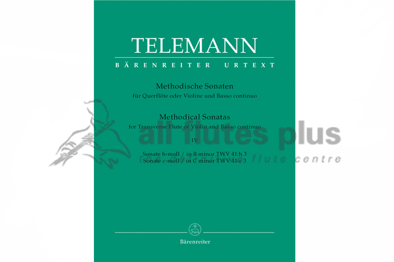 Telemann Methodical Sonatas Volume 4-Flute and Basso Continuo