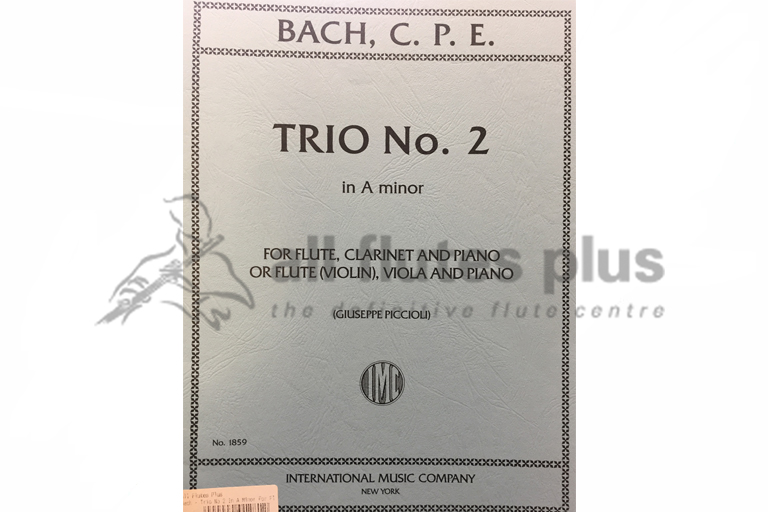 Cpe Bach Trio No 1 In A Minor Flute Clarinet And Piano Imc