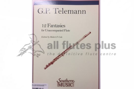Telemann 12 Fantasies for Unaccompanied Flute-Southern Music