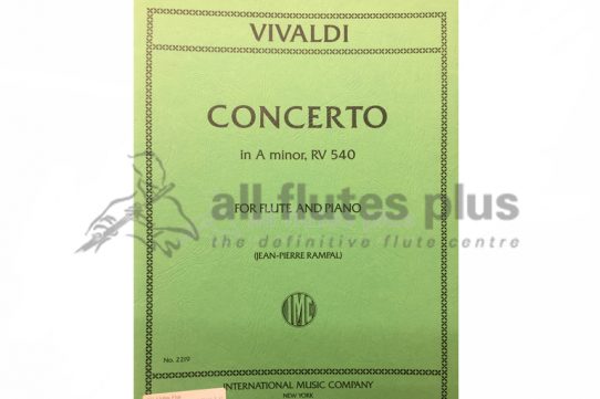 Vivaldi Concerto in A Minor RV540-Flute and Piano-IMC