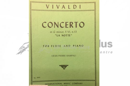 Vivaldi Concerto in G Minor La Notte-Flute and Piano-IMC