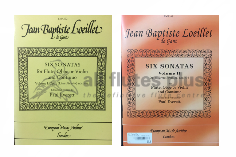 Loeillet Six Sonatas No 1-3 Op 5-Flute and Continuo