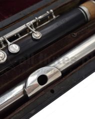 Eugene Albert Boehm System Wooden Flute with Silver Head Joint-C9042-2